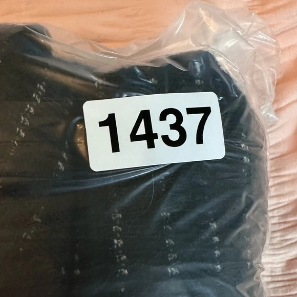 Cezani Mens V Neck Long Sleeve Knit Sweater L Black Tan Wool Neutral SZ L #1437 - Picture 5 of 5